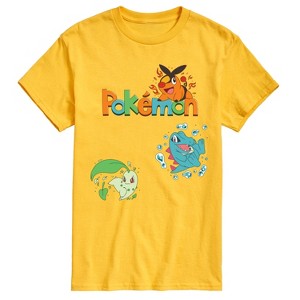 Men's - Pokémon - Chicorita, Tepig, Totodile Short Sleeve Graphic T-Shirt - 1 of 4