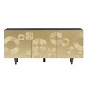 Treasure Trove Accents Three Door Credenza Mendoza Gold/Black - 2 of 4