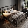 Allewie Metal Platform Bed Frame with Victorian Style Wrought Iron-Art Headboard/Footboard, No Box Spring Required - 2 of 4