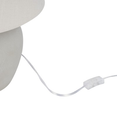 Nourison 20" Light Grey Ceramic Pot Table Lamp