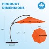 Hyleory 10/11/12 ft. Outdoor Cantilever Umbrella with Cover and Sand Bag, Patio Umbrella Easy Crank, UV Protection for Pool, Deck, Backyard - 2 of 4