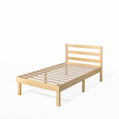Robin Wood Platform Bed Frame with Headboard Natural - Zinus