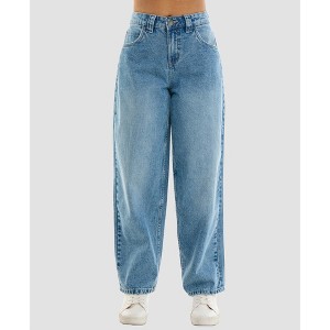 Derek Heart Womens Mid Rise Barrel Leg Jeans - 1 of 4