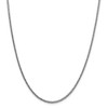 Black Bow Jewelry 2.3mm, 14k White Gold Hollow Wheat Chain Necklace - 3 of 4