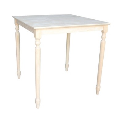 International Concepts Solid Wood Top Table - Turned Legs