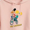 Women's - Hey Arnold! - Arnold and Gerald on Bike Cropped Graphic Hoodie - 2 of 3
