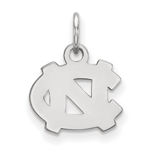 Black Bow Jewelry Sterling Silver North Carolina Tar Heels NCAA Extra Small Pendant - 1 of 3