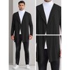 Lars Amadeus Men's Lightweight Shawl Collar Long Sleeves Hooded Cardigan - image 4 of 4