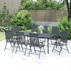 vidaXL Garden Dining Set Anthracite Steel Medium Foldable - 78.8" Table Length 8-Piece - 2 of 4