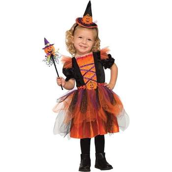 Forum Novelties Girl's Deluxe Pumpkin Witch Costume 6-12 Months