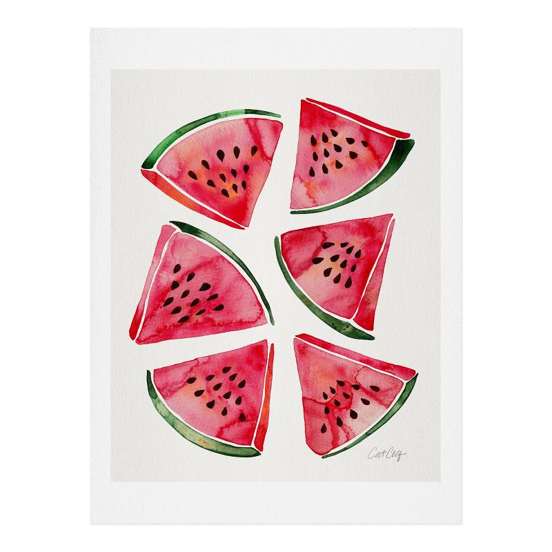 16" x 20" Cat Coquillette Watermelon Slices Wall Art Print Pink - society6, 1 of 7