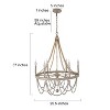 LNC Elegant 6-Light 28.5" French Country/Cottage Empire Large Chandelier,Distressed Gray - 3 of 4