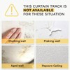 Adhesive Ceiling Curtain Track Paste Type No Drill Smooth Ceiling Wall Closets Door Frames Multi - Scenario Black 1.66M 5.45FT - 3 of 4