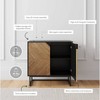 Nathan James Set of 4 Enloe Console Table with Wood Doors Black - 3 of 4