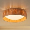 C Cattleya 14.25in Farmhouse 3CCT LED Flush Mount Ceiling Light with Paper Rope Shade - 2 of 4