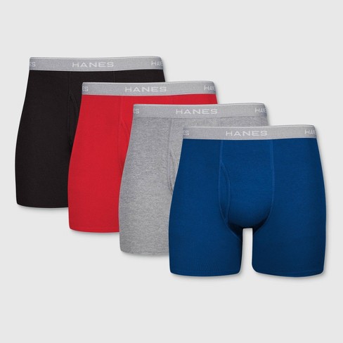 Hanes Premium Men's Comfort Flex Fit Trunks 3pk - Blue/red : Target