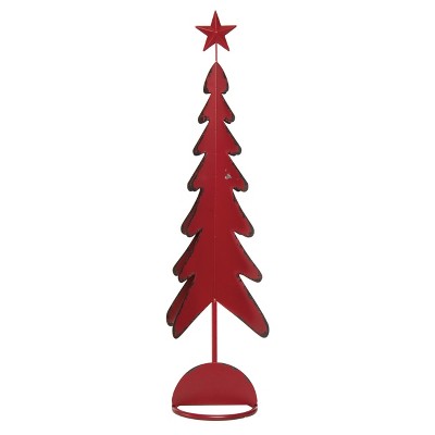 Transpac Metal 30 in. Red Christmas Dimensional Tree