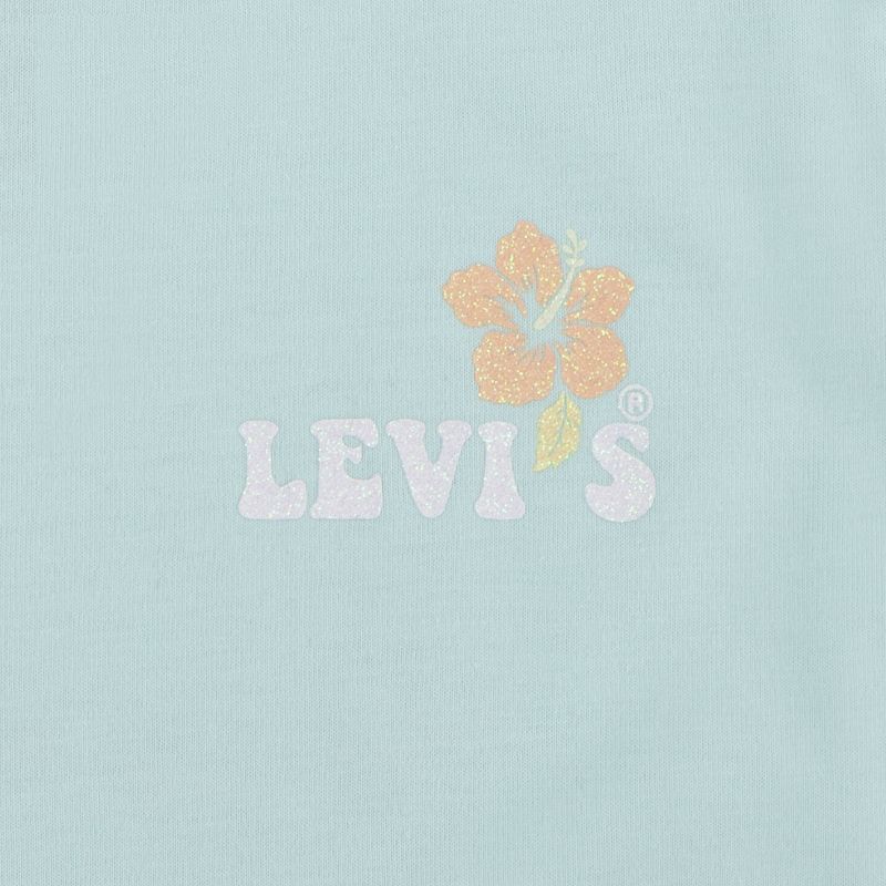 Levi&#39;s® Girls&#39; &#39;Ocean Beach&#39; Mid-Crop Short Sleeve T-Shirt - Mint Blue, 3 of 6
