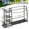 MOEPISY Golf bag stand for Golf Bag Accessories, Golf Bag Storage Organizer Fits 3 Bags for Garage Organization - 3 of 4