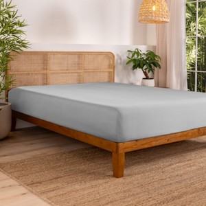 Rayon from Bamboo Solid Deep Pocket Fitted Sheet by Bare Home - 1 of 4