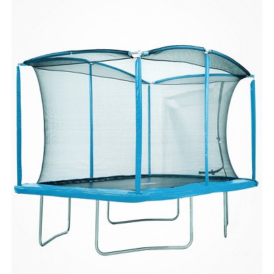 Moxie Trampolines 8 x 12' Rectangular Outdoor Trampoline Set with Premium Safety Enclosure - Blue
