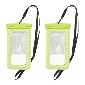 Unique Bargains Full Stripe Mobile Waterproof Bag 2 Pcs - 1 of 4
