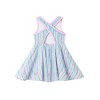 Andy & Evan  Toddler  Blue Striped Woven Dress w/Floral Hem - 2 of 3
