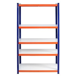 SEVOBAL Utility Storage Shelves Heavy Duty 5 Tier Metal Shelving Unit Vividly Ample Garage Home Organization Home, Blue Orange, 71"*35.4"*15.7" - 1 of 4