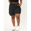 Agnes Orinda Women's Plus Size Drawstring Elastic High Waist Pockets Casual Cargo Shorts - 2 of 4