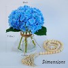 Coucheta Real Touch Hydrangea Arrangement - Lifelike Faux Flowers in Vase with Wood Bead String for Home, Available in Multiple Colors - 2 of 4