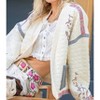 Women's Cream Quilted Embroidered Jacket - POL - 3 of 4