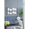 CAVINAS Rectangular Wall Mirrors with Metal Frame,3 Piece Wall-Mounted Decor Mirror for Bathroom,Living Room,Bedroom - 2 of 4