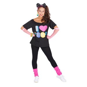 80s T-shirt Adult Costume - 1 of 4