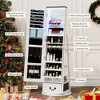 Vlsrka 360° Rotating LED Jewelry Armoire ,White - 3 of 4