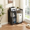 VECELO Office File Cabinet with Door, Metal Mobile Lateral Filing Cabinet with 2 Storage Shelf, Rolling File Cabinet - 2 of 4
