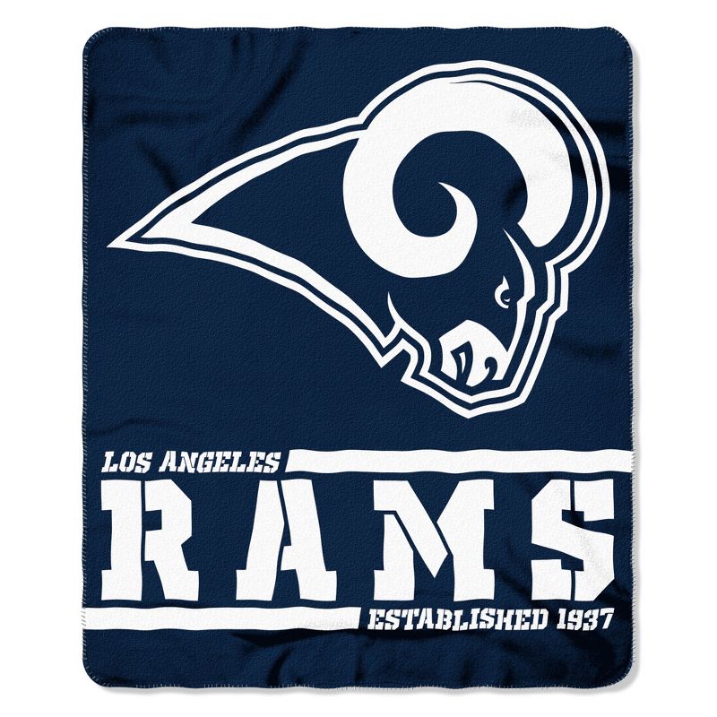 The Northwest Company Los Angeles Rams Fleece Throw , Blue, 1 of 2