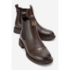 Sidney - Brown Genuine Leather Buckled Elastic Chelsea Boot (Women) | Forever & Always Shoes - 2 of 4