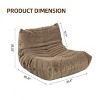 Foam Bean Bag Chair with Soft Cover and Anti Slip Base, No Assembly Lounger for Living Room or Gaming Venue-Baofuwish - 4 of 4