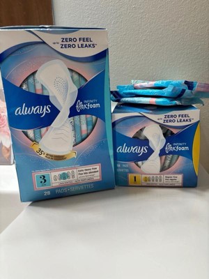 Always Infinity Flexfoam Pads Without Wings - Super Absorbency ...