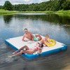 Outsunny Water Inflatable Floating Dock, Rafting Platform Island, Large Mat with Air Pump & Backpack, for Pool, Beach, Ocean, White - 3 of 4