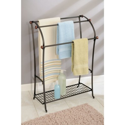 Bronze 3-Tier Steel Freestanding Bathroom Towel Holder