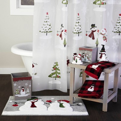 Red Buffalo Check Cotton Holiday Washcloth Set