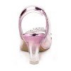 Allegra K Women's Clear Slingback Flower Rhinestone Peep Toe Heels Sandals - 3 of 4