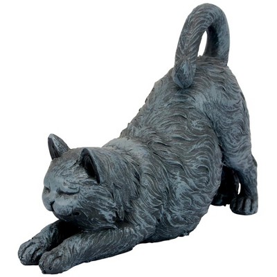 Design Toscano Playful Cat Stretching Statue - Gray