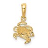 Black Bow Jewelry 14k Yellow Gold Crab Pendant, 9mm - 3 of 4