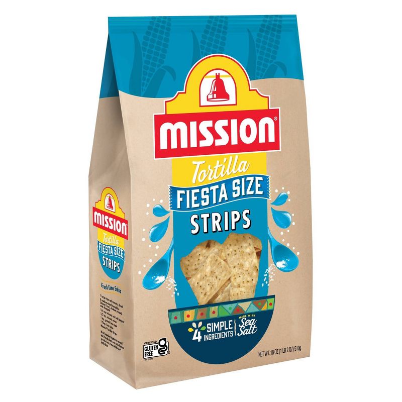 Mission Fiesta Size Strips Tortilla Chips - 18oz, 5 of 7