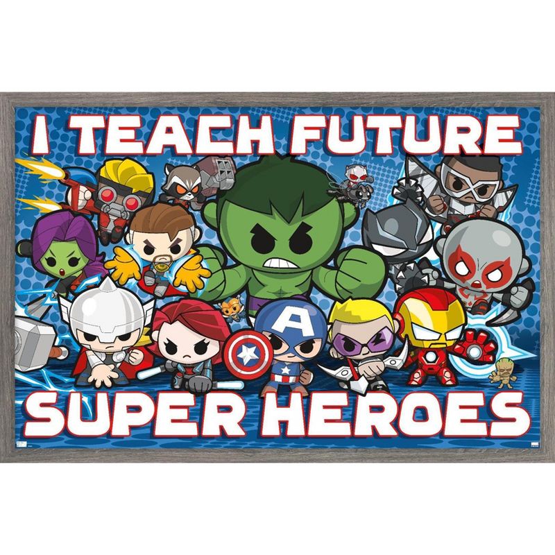 Trends International Marvel Comics - I Teach Future Superheroes Framed Wall Poster Prints, 1 of 7
