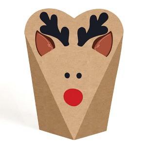 Big Dot of Happiness Prancing Plaid - Christmas and Holiday Party Favors - Gift Heart Shaped Favor Boxes for Women and Kids - Set of 12 - 1 of 4