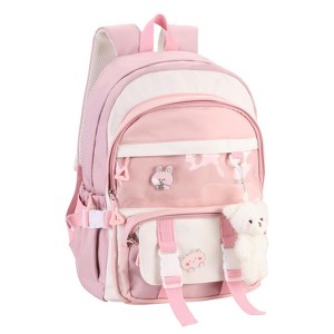 Kawaii Backpack for Girls School Bookbag Cute Anime Backpacks with Pins and Pendant - 1 of 4