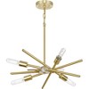 Progress Lighting Astra 6-Light Chandelier, Satin Brass, Spoked Arms, Design Series - 2 of 4